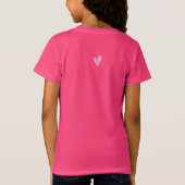 Girls Bestie Pink White Heart T-Shirt (Rückseite)