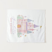 Girls Birthday Backdrop Princess Party Castle Wandteppich (Vorderseite (Horizontal))