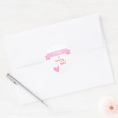 Girl's Birthday Celebration Runder Aufkleber (Umschlag)