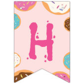 Girl's Birthday Donut Party - Party Flag Bunting Wimpelkette (Zweite Fahne)