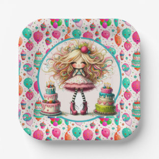 Girls Birthday  Pappteller