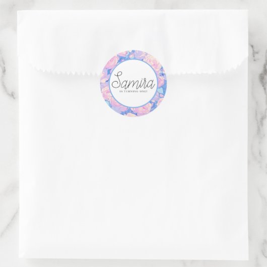 Girl's Birthday Pastel LoFi Floral Sticker (Tasche)