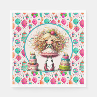 Girls Birthday  Serviette