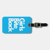 "Girls Bite Back" Funny Gepäckanhänger (Vorderseite horizontal)