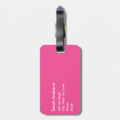 "Girls Bite Back" Pink Funny Gepäckanhänger (Rückseite vertikal)