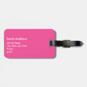 "Girls Bite Back" Pink Funny Gepäckanhänger (Rückseite horizontal)