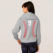 Girls Black & White Fastpech Softball Sweatshirt (Schwarz voll)