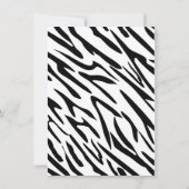 Girls Bling Sparkle Zebra Print Party Einladung (Rückseite)