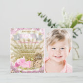 Girls Blonde Mermaid Birthday Party Einladung (Stehend Vorderseite)