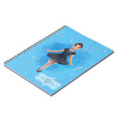 Girl's Blue Ballet Tänzerin Notizblock (Linke Seite)