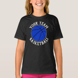 Girls Blue Basketball Team, Spielername und Spiele T-Shirt