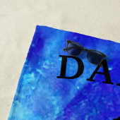 Girls Blue Galaxy Dance Beach Handtuch mit Name (Beispiel)