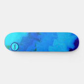 Girls Blue Gefärbte Krawatte Monogram Skateboard (Horizontal)