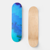 Girls Blue Gefärbte Krawatte Skateboard (Vorderseite)