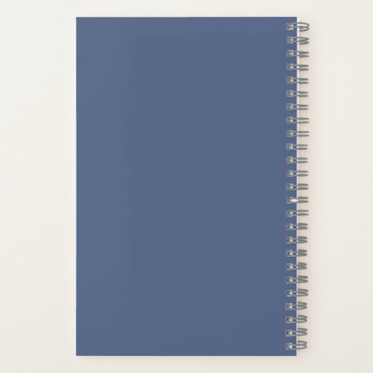 Girls Blue Mit Monogramm Full Name Notes Notizblock (Rückseite)