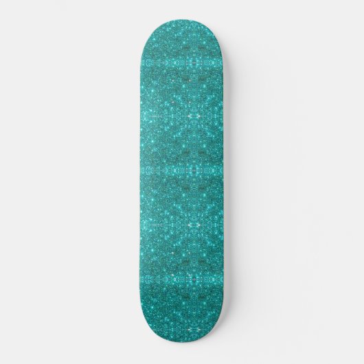 Girls Blue Sparkle Skateboard (Vorderseite)