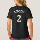Girls Blue Volleyball Custom Team, Player & Number T-Shirt (Rückseite)