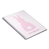 Girls Blush Pink Bunny Rabbit Notizblock (Rechte Seite)