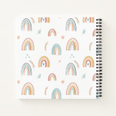 Girls Boho and Pink Rainbow Kids School Notizblock (Rückseite)