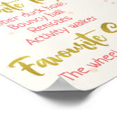 Girls Boho Floral 1. Geburtstag Milestone Poster (Ecke)