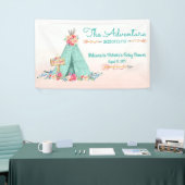 Girls Boho Tribal Teepee Babydusche Banner (Messeveranstaltung)