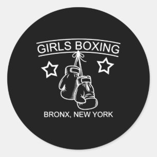 Girls Boxing Bronx Ny Rachel Costume Runder Aufkleber