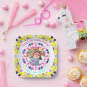 Girls Boys Happy Birthday Star Custom Age Foto Pappteller (Party)