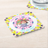 Girls Boys Happy Birthday Star Custom Age Foto Untersetzer (angewinkelt)