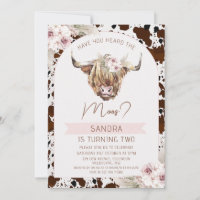 Girls Brown Highland Kuh Print Birthday Party