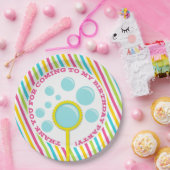 Girl's Bubble Party Geburtstag Pappteller (Party)