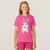 Girl's Bunny Shirt Pocket Easter Bunny Tee Shirt (Vorne ganz)