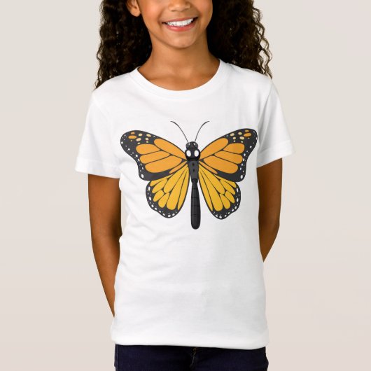 "Girls' Butterfly Design T - Shirt" T-Shirt (Vorderseite)