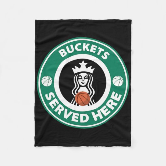 Girls Bysketbyll Fun Logo Serckets Große Te Fleecedecke (Vorderseite)