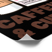 Girls Caffeine &amp; Cuddles Twinning Coffee Juice Poster (Ecke)