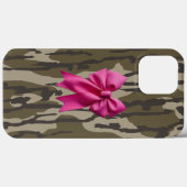 Girls Camouflage Pink Ribbon Bow Bottomland Camouf Case-Mate iPhone Hülle (Rückseite (Horizontal))