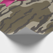 Girls Camouflage Pink Ribbon Bow Bottomland Camouf Geschenkpapier (Ecke)