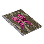 Girls Camouflage Pink Ribbon Bow Bottomland Camouf Notizblock (Rechte Seite)