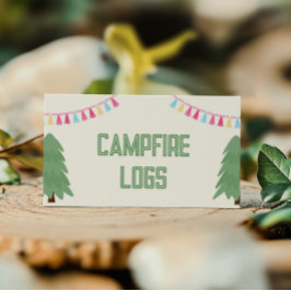 Girl's Camping Food Zelt Cards