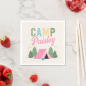Girl's Camping Party Napkins Serviette (Beispiel)