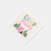 Girl's Camping Party Napkins Serviette (Ecke)
