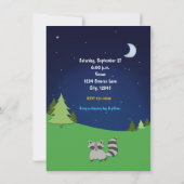 Girls Camping Sleepover Geburtstagsparty Einladung (Rückseite)