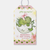 Girls Can Roar Too Personalized Baby Shower Favor Geschenkanhänger (Vorderseite)