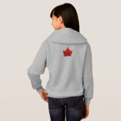 Girl's Canada Jacket Kid's Personalisiert Hoodie (Schwarz voll)