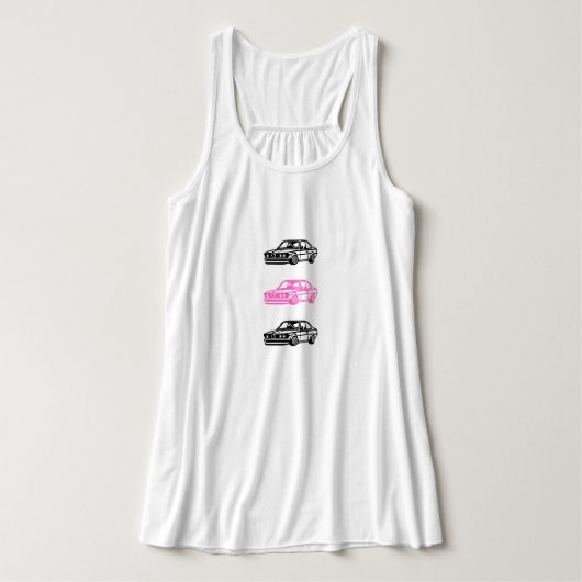 Girls Car T‑Shirt Tank Top (Design Vorderseite)