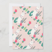 Girls Chalkboard Llama Spaß Geburtstagseinladung Einladung (Rückseite)