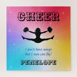 Girls Cheerleader Flyer Personalisiert Rainbow Puzzle