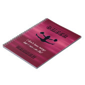 Girls Cheerleader Flyer SpiralNotebook mit Namen Notizblock (Linke Seite)