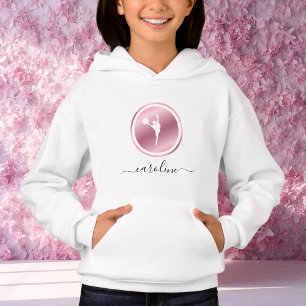 Girls Cheerleader Pink Rose Gold Cheer Thema Hoodie