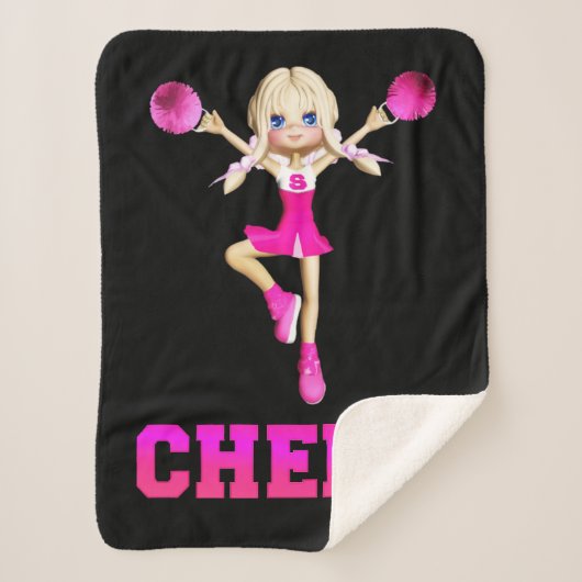 Girls Cheerleader Sherpa Blanket Sherpadecke (Vorderseite)