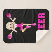 Girls Cheerleader Sherpa Blanket Sherpadecke (Vorderseite (Horizontal))
